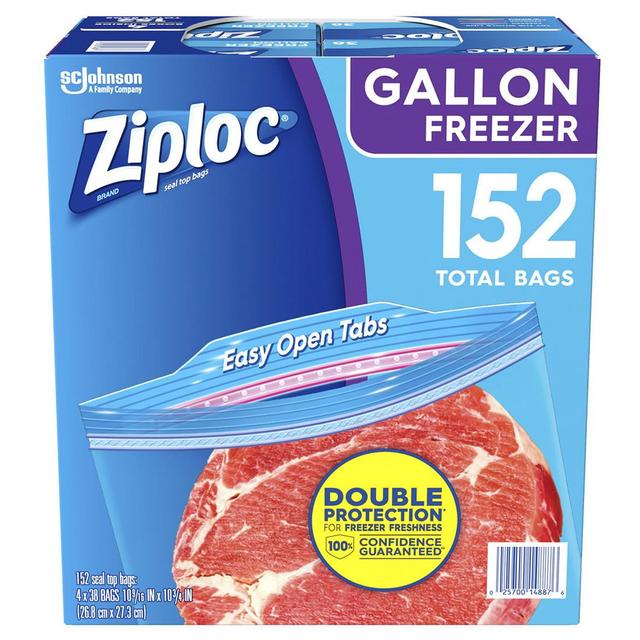 Ziplock (gallon, pint, sandwich size)